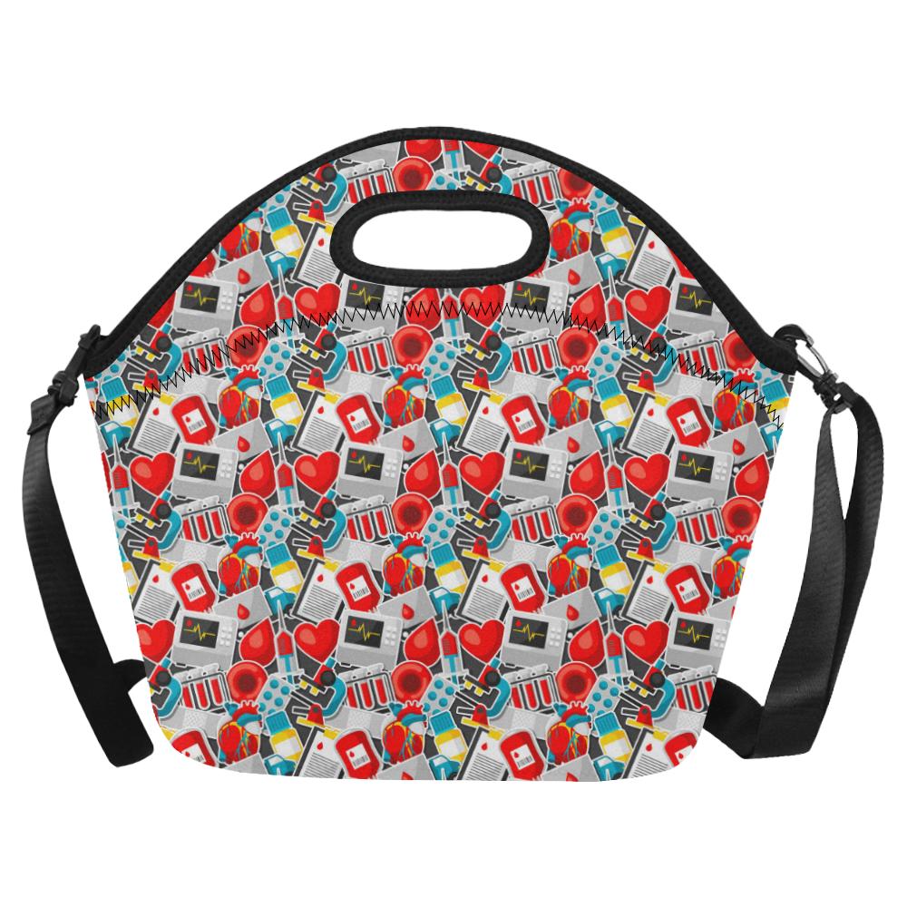 Phlebotomist Medical Themed Neoprene Lunch Bag (Model 1669)(Large)-JTAMIGO.COM