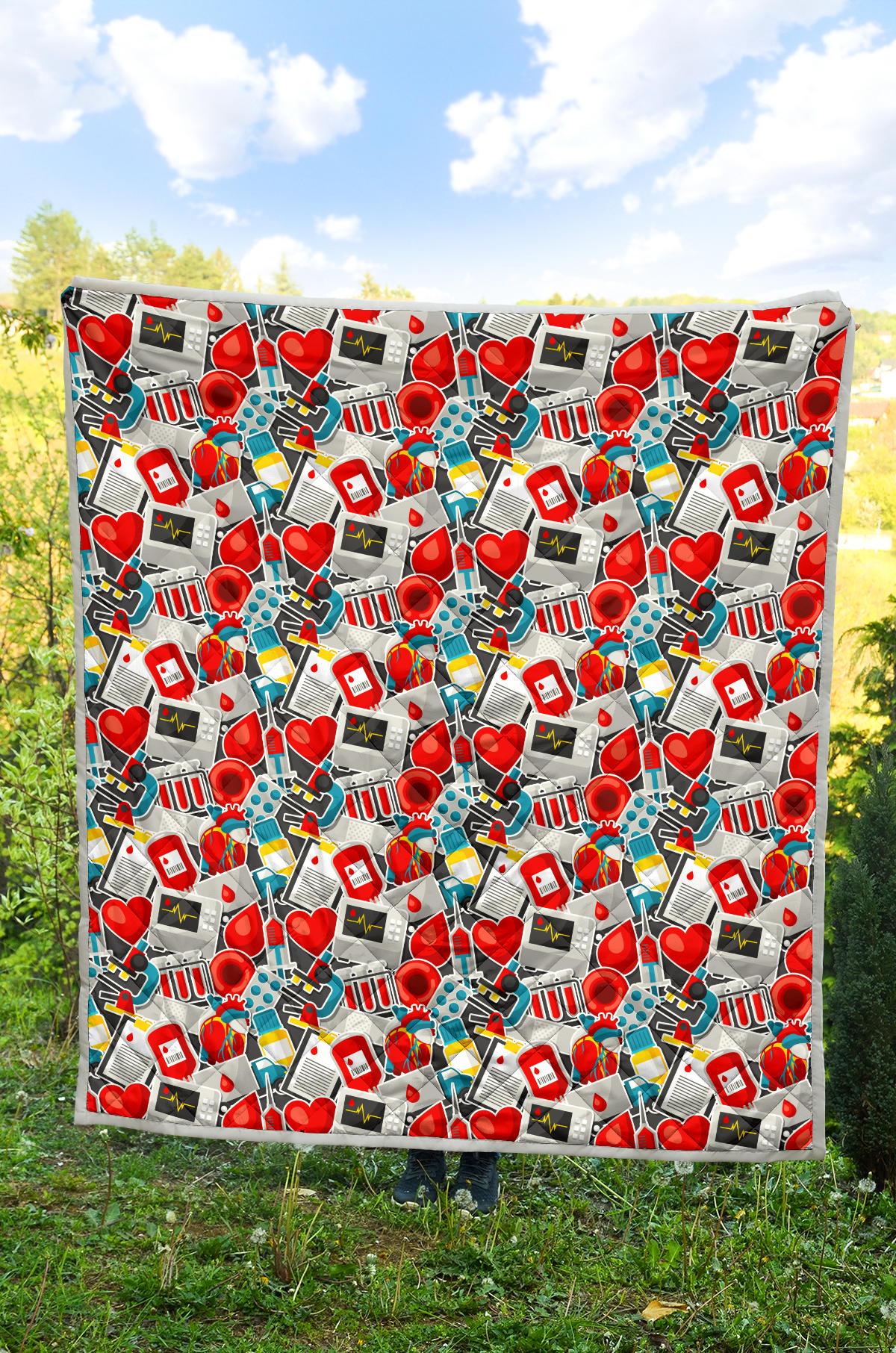 Phlebotomist Medical Themed Premium Quilt-JTAMIGO.COM