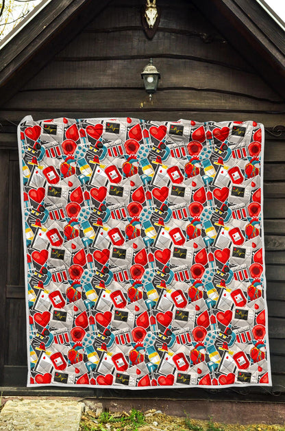 Phlebotomist Medical Themed Premium Quilt-JTAMIGO.COM