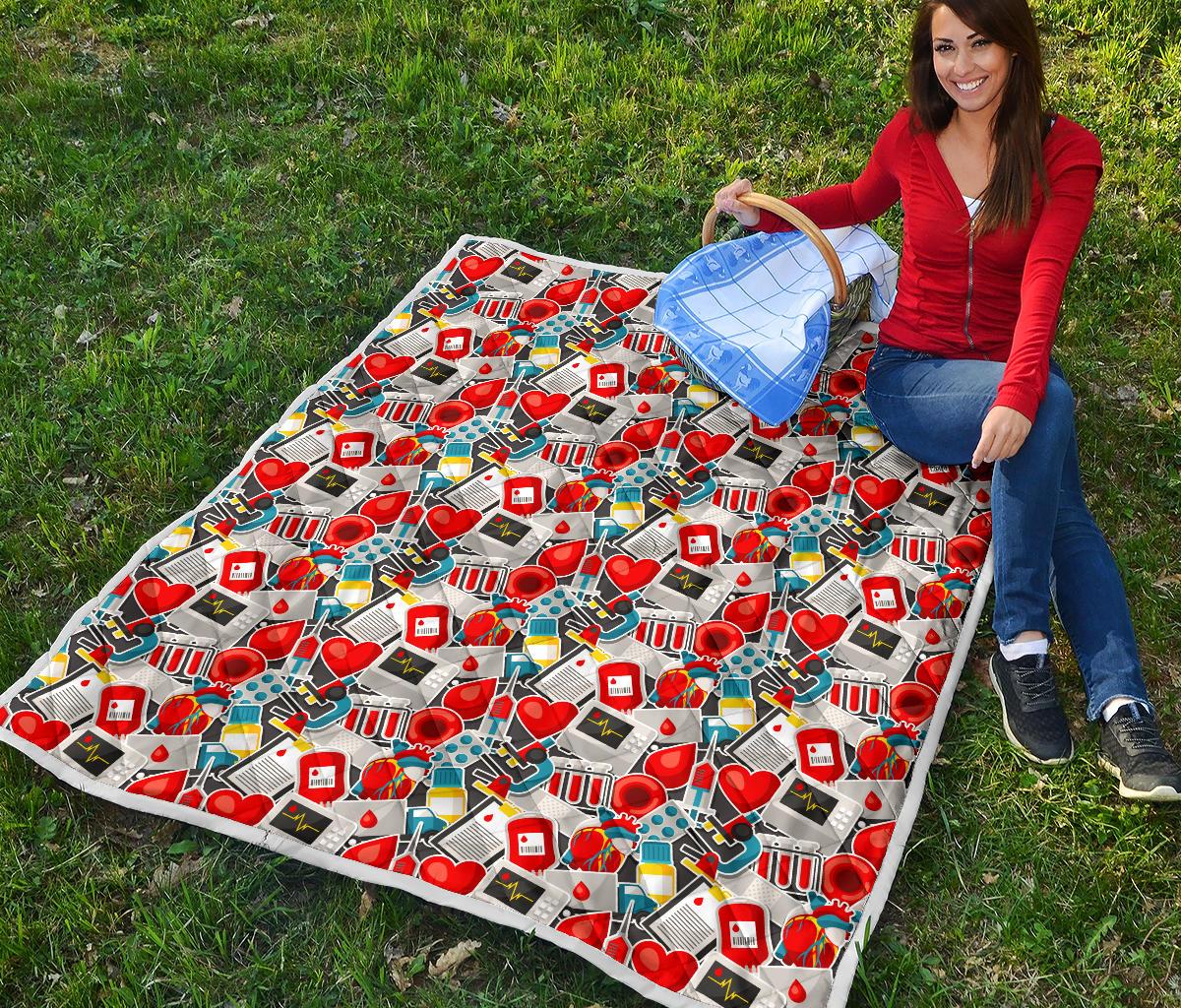 Phlebotomist Medical Themed Premium Quilt-JTAMIGO.COM