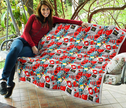 Phlebotomist Medical Themed Premium Quilt-JTAMIGO.COM