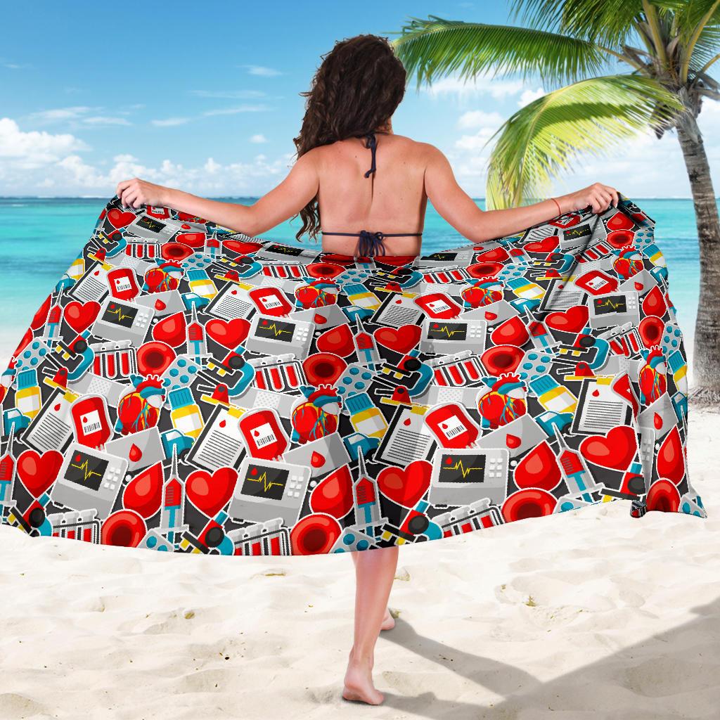 Phlebotomist Medical Themed Sarong Pareo Wrap