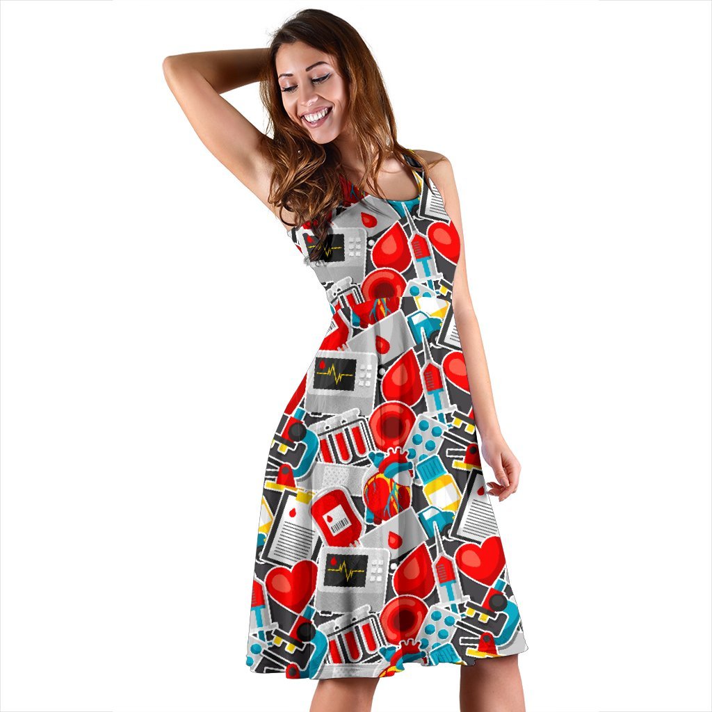 Phlebotomist Medical Themed Sleeveless Dress