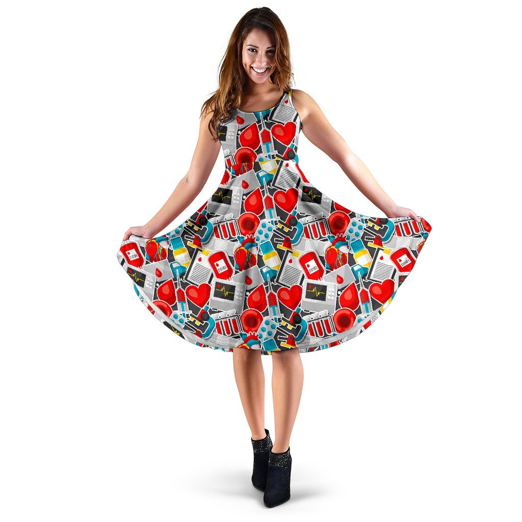 Phlebotomist Medical Themed Sleeveless Dress