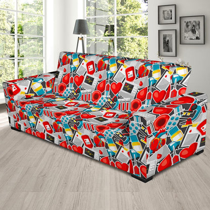 Phlebotomist Medical Themed Sofa Slipcover-JTAMIGO.COM