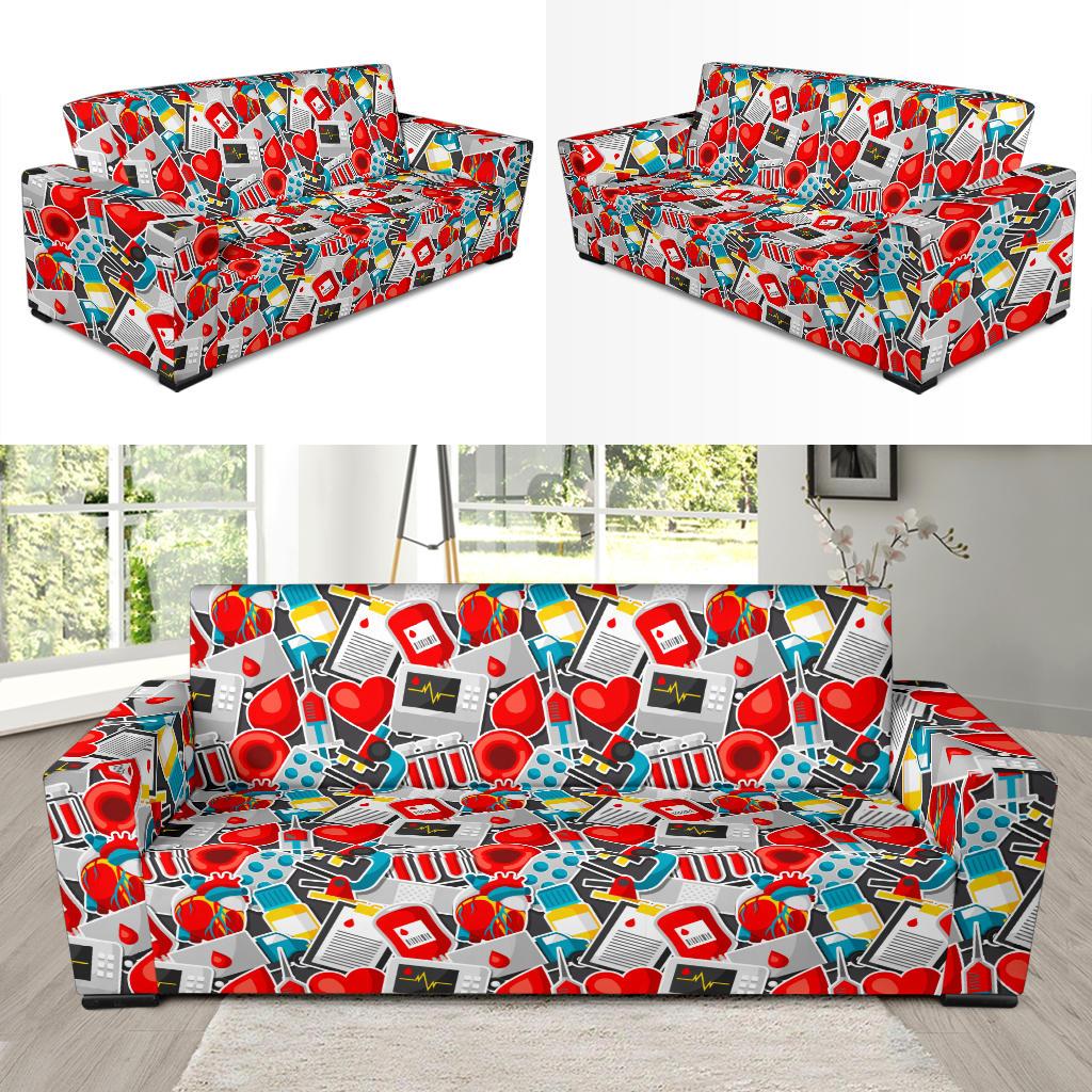 Phlebotomist Medical Themed Sofa Slipcover-JTAMIGO.COM