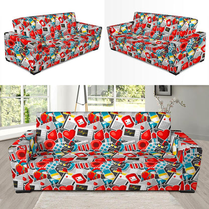 Phlebotomist Medical Themed Sofa Slipcover-JTAMIGO.COM