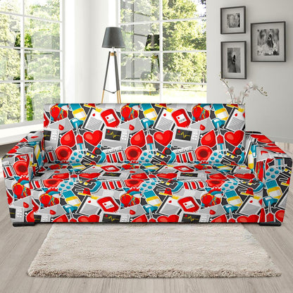 Phlebotomist Medical Themed Sofa Slipcover-JTAMIGO.COM