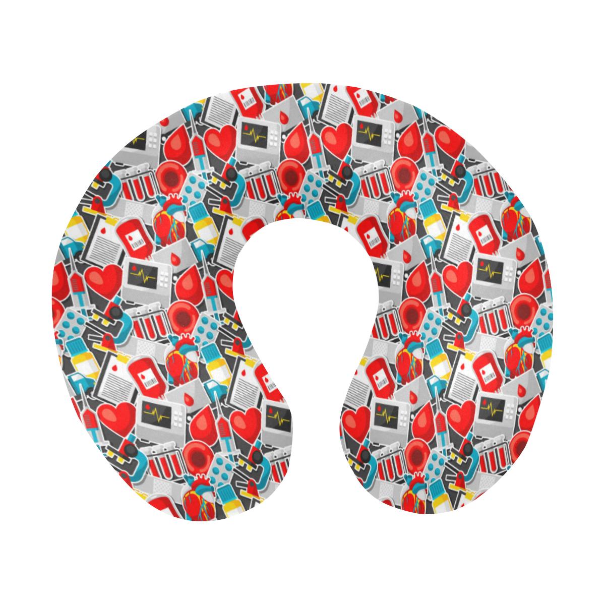 Phlebotomist Medical Themed U-Shaped Travel Neck Pillow-JTAMIGO.COM
