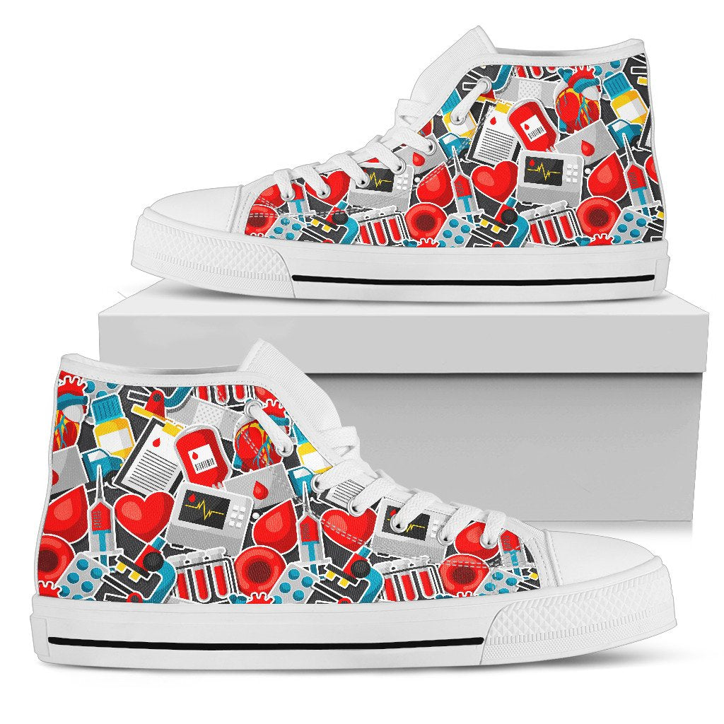 Phlebotomist Medical Themed Women High Top Shoes