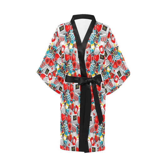 Phlebotomist Medical Themed Women Short Kimono Robe