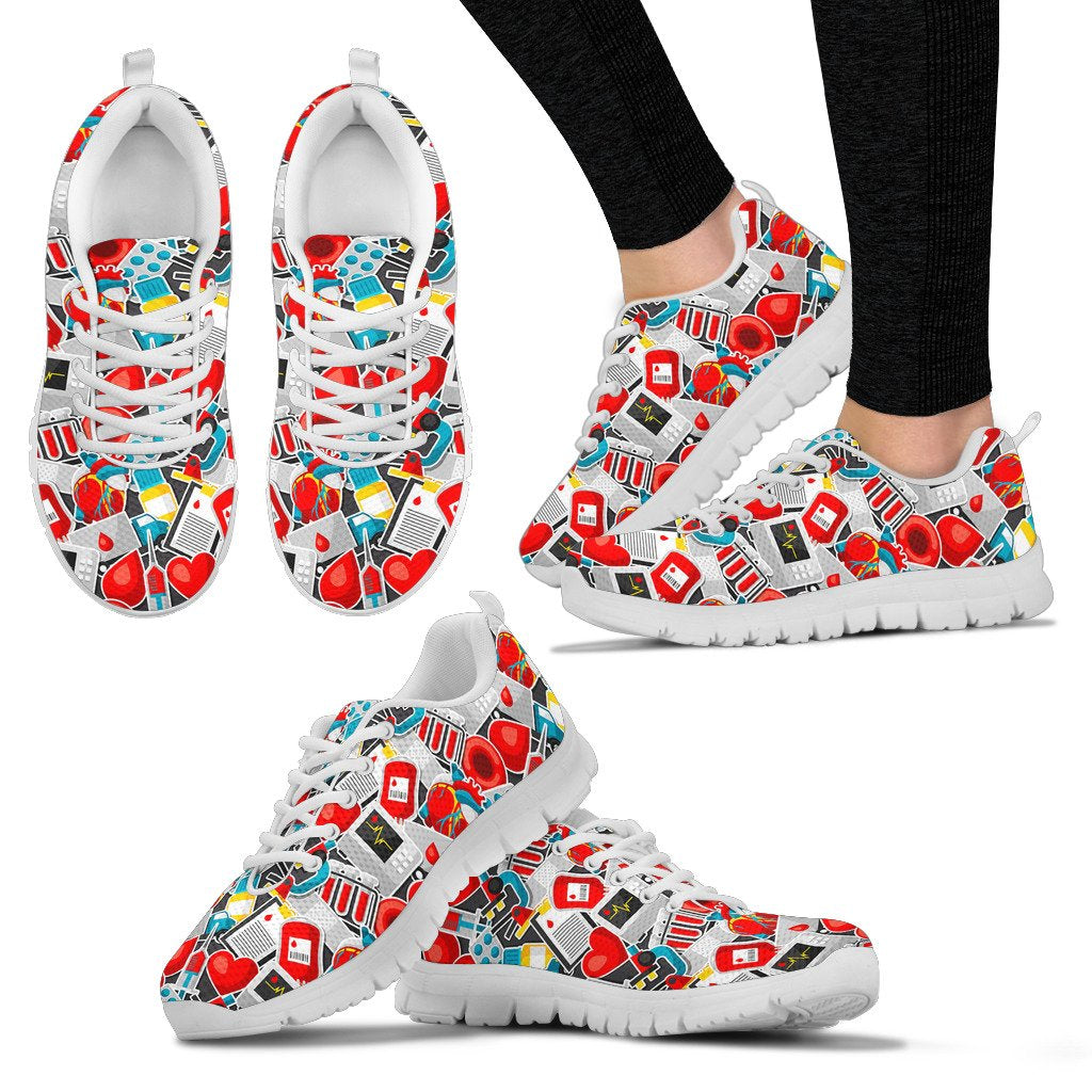 Phlebotomist Medical Themed Women Sneakers Shoes