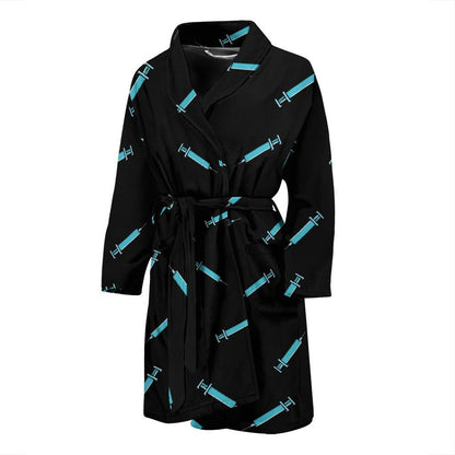 Phlebotomist Pattern Print Design A04 Men Bathrobe-JORJUNE.COM