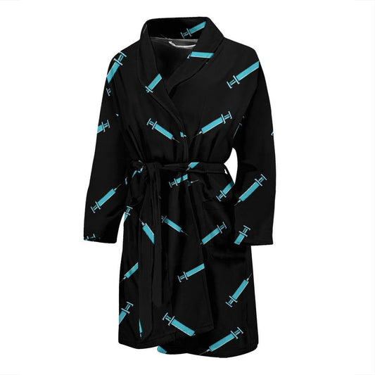 Phlebotomist Pattern Print Design A04 Men Bathrobe-JORJUNE.COM