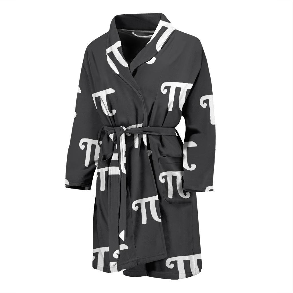 Pi Day Pattern Print Design A01 Men Bathrobe-JORJUNE.COM