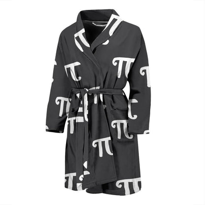 Pi Day Pattern Print Design A01 Men Bathrobe-JORJUNE.COM