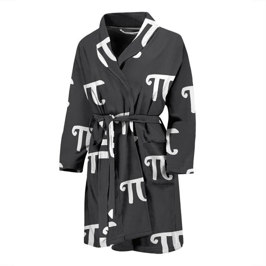 Pi Day Pattern Print Design A01 Men Bathrobe-JORJUNE.COM