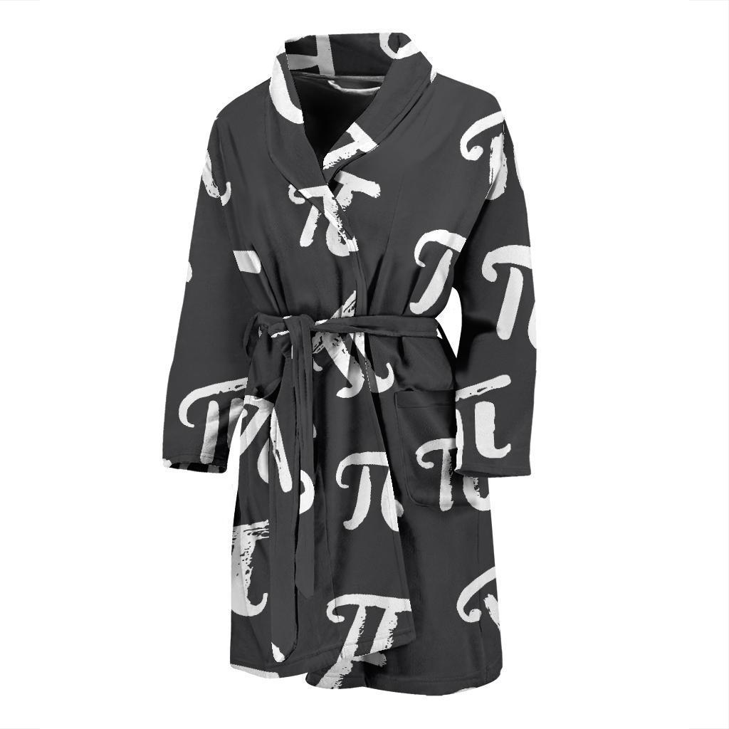 Pi Day Pattern Print Design A02 Men Bathrobe-JORJUNE.COM