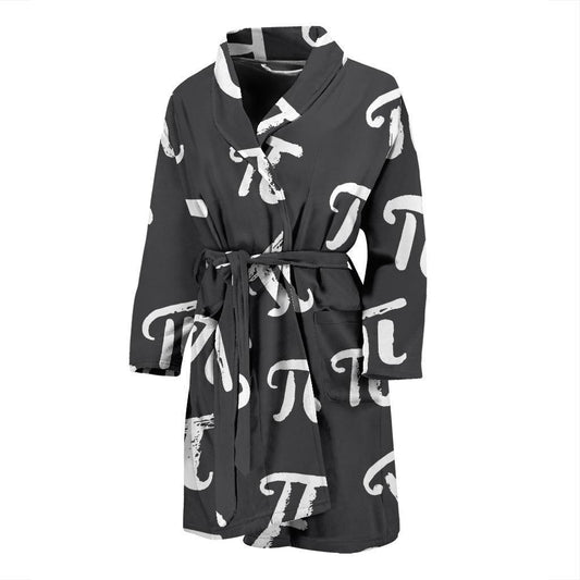 Pi Day Pattern Print Design A02 Men Bathrobe-JORJUNE.COM