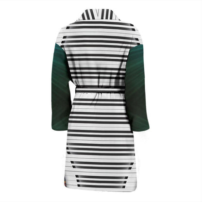 Piano Pattern Print Design 01 Men Bathrobe-JORJUNE.COM
