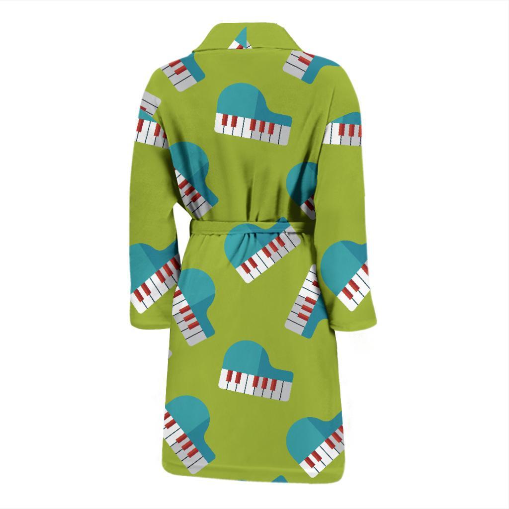 Piano Pattern Print Design 03 Men Bathrobe-JORJUNE.COM