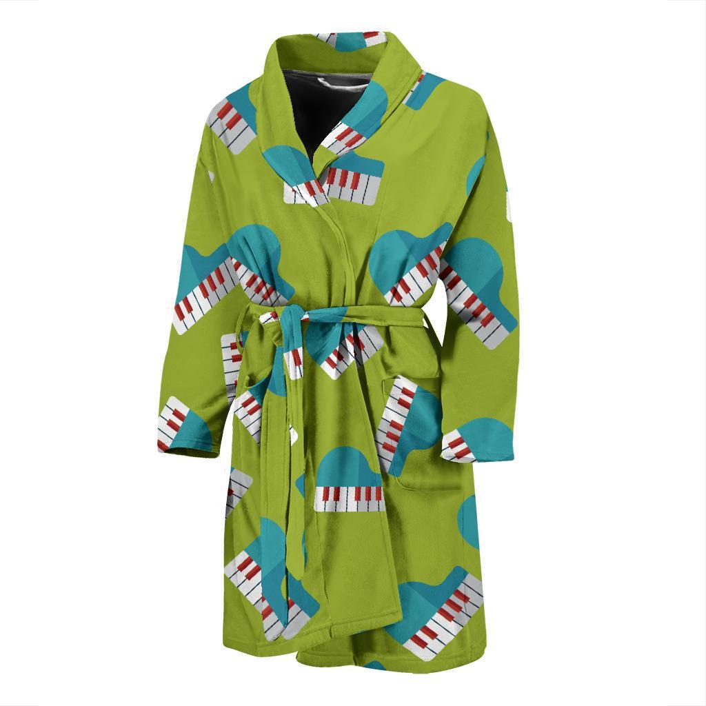Piano Pattern Print Design 03 Men Bathrobe-JORJUNE.COM