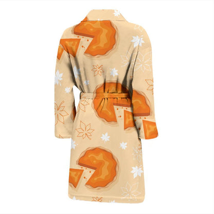 Pie Pattern Print Design A01 Men Bathrobe-JORJUNE.COM