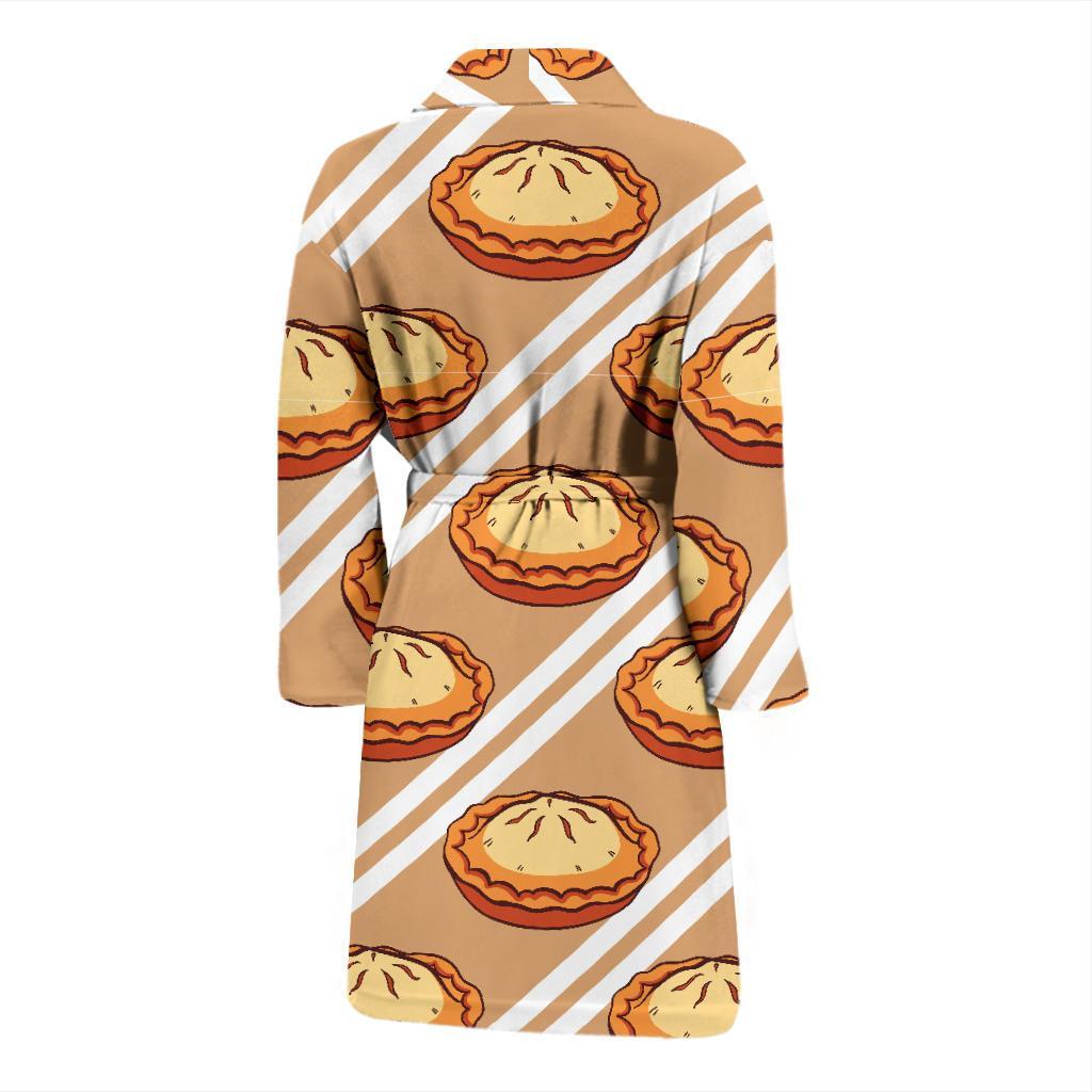 Pie Pattern Print Design A02 Men Bathrobe-JORJUNE.COM