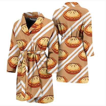 Pie Pattern Print Design A02 Men Bathrobe-JORJUNE.COM