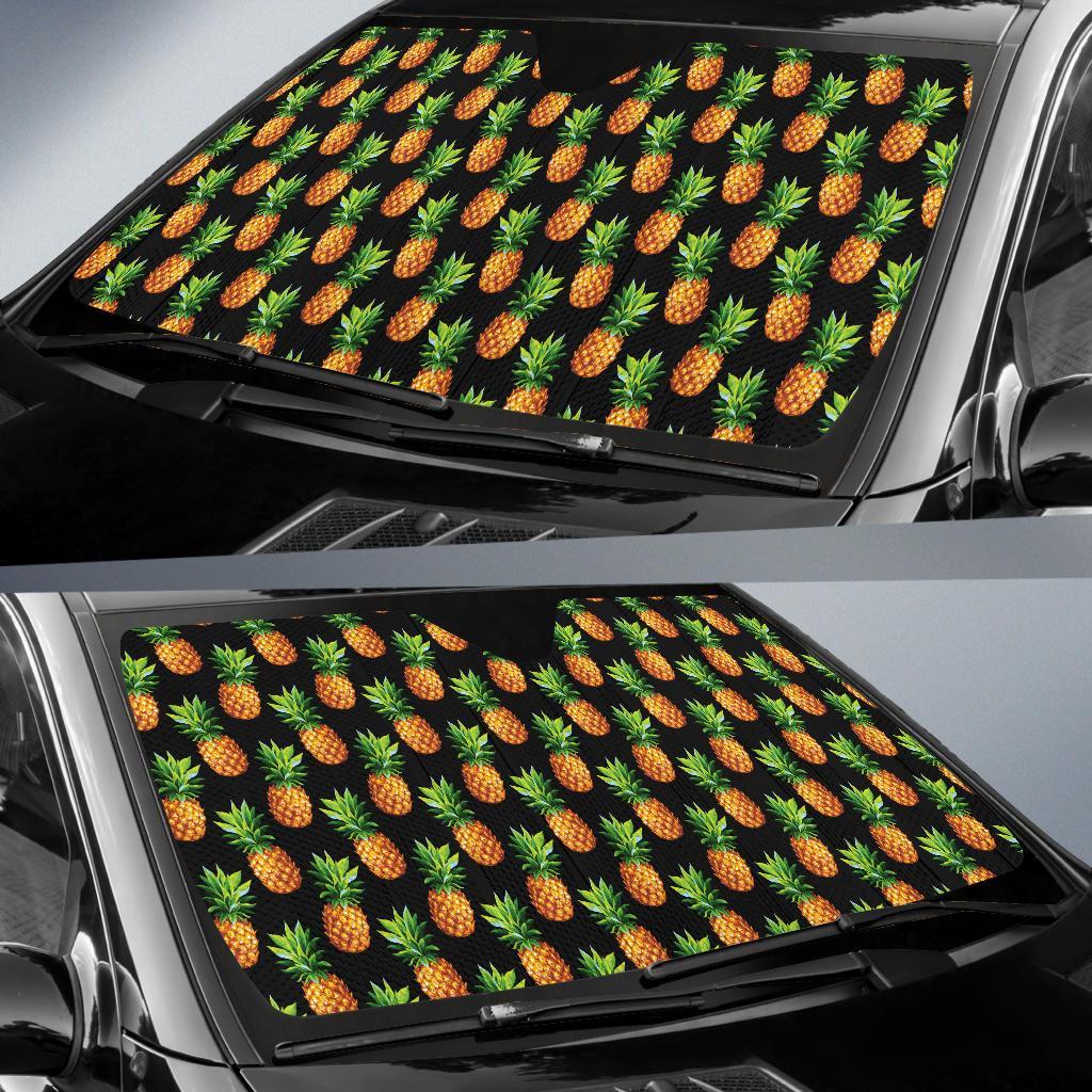 Pineapple Cute Print Design Pattern Car Sun Shade For Windshield