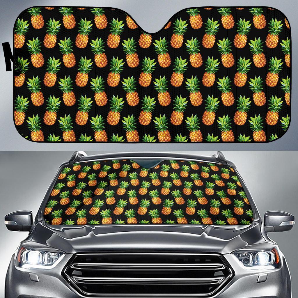 Pineapple Cute Print Design Pattern Car Sun Shade For Windshield