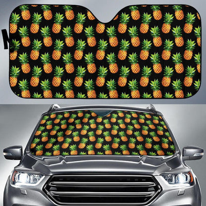 Pineapple Cute Print Design Pattern Car Sun Shade For Windshield
