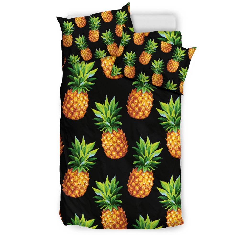 Pineapple Cute Print Design Pattern Duvet Cover Bedding Set