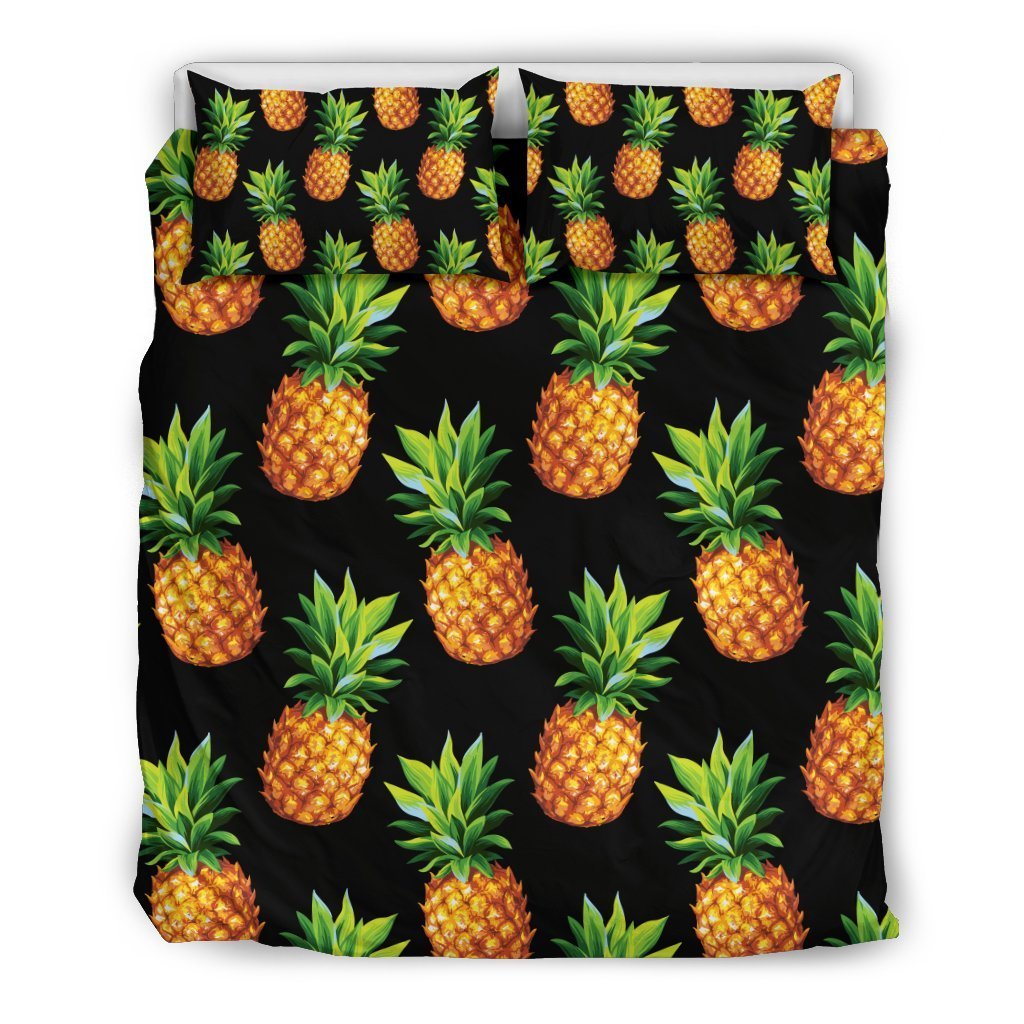 Pineapple Cute Print Design Pattern Duvet Cover Bedding Set