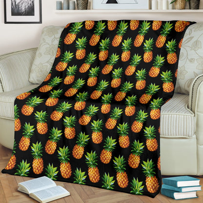 Pineapple Cute Print Design Pattern Fleece Blanket