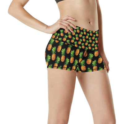 Pineapple Cute Print Design Pattern High Waisted Spandex Shorts-JTAMIGO.COM