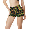 Pineapple Cute Print Design Pattern High Waisted Spandex Shorts-JTAMIGO.COM