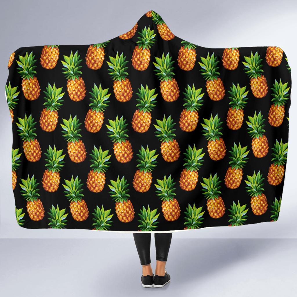 Pineapple Cute Print Design Pattern Hooded Blanket-JTAMIGO.COM
