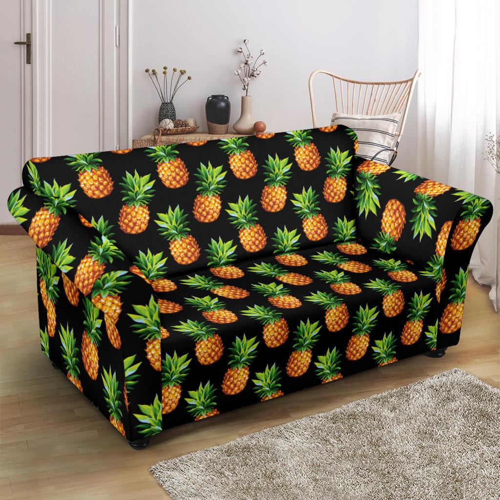 Pineapple Cute Print Design Pattern Loveseat Slipcover-JTAMIGO.COM