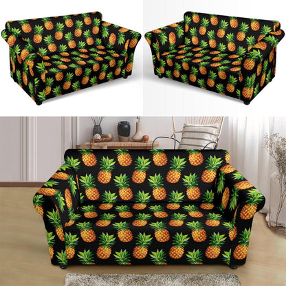 Pineapple Cute Print Design Pattern Loveseat Slipcover-JTAMIGO.COM