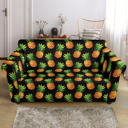 Pineapple Cute Print Design Pattern Loveseat Slipcover-JTAMIGO.COM