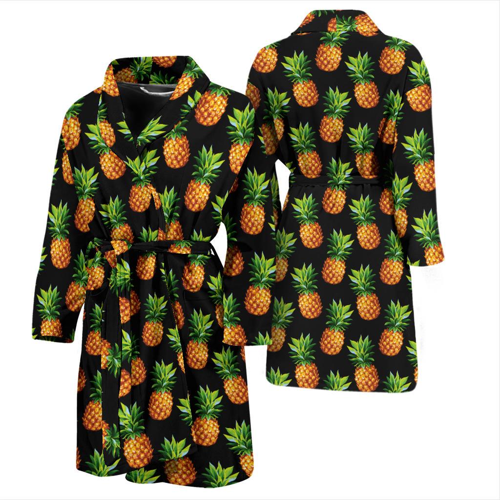 Pineapple Cute Print Design Pattern Men Bath Robe-JTAMIGO.COM