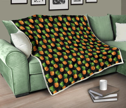 Pineapple Cute Print Design Pattern Premium Quilt-JTAMIGO.COM