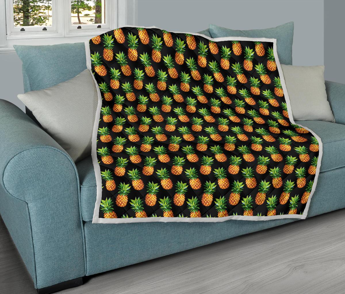 Pineapple Cute Print Design Pattern Premium Quilt-JTAMIGO.COM