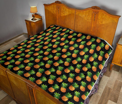 Pineapple Cute Print Design Pattern Premium Quilt-JTAMIGO.COM