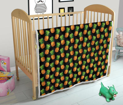 Pineapple Cute Print Design Pattern Premium Quilt-JTAMIGO.COM