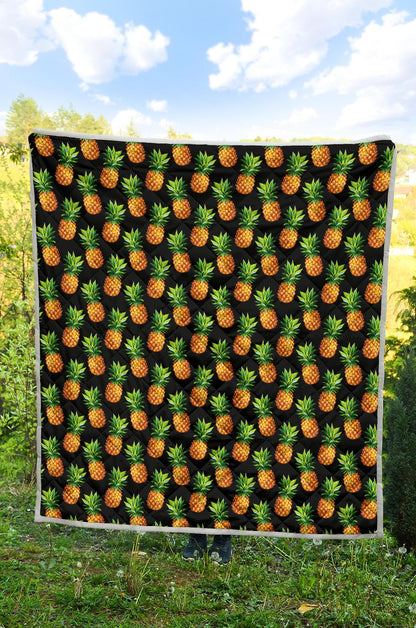 Pineapple Cute Print Design Pattern Premium Quilt-JTAMIGO.COM