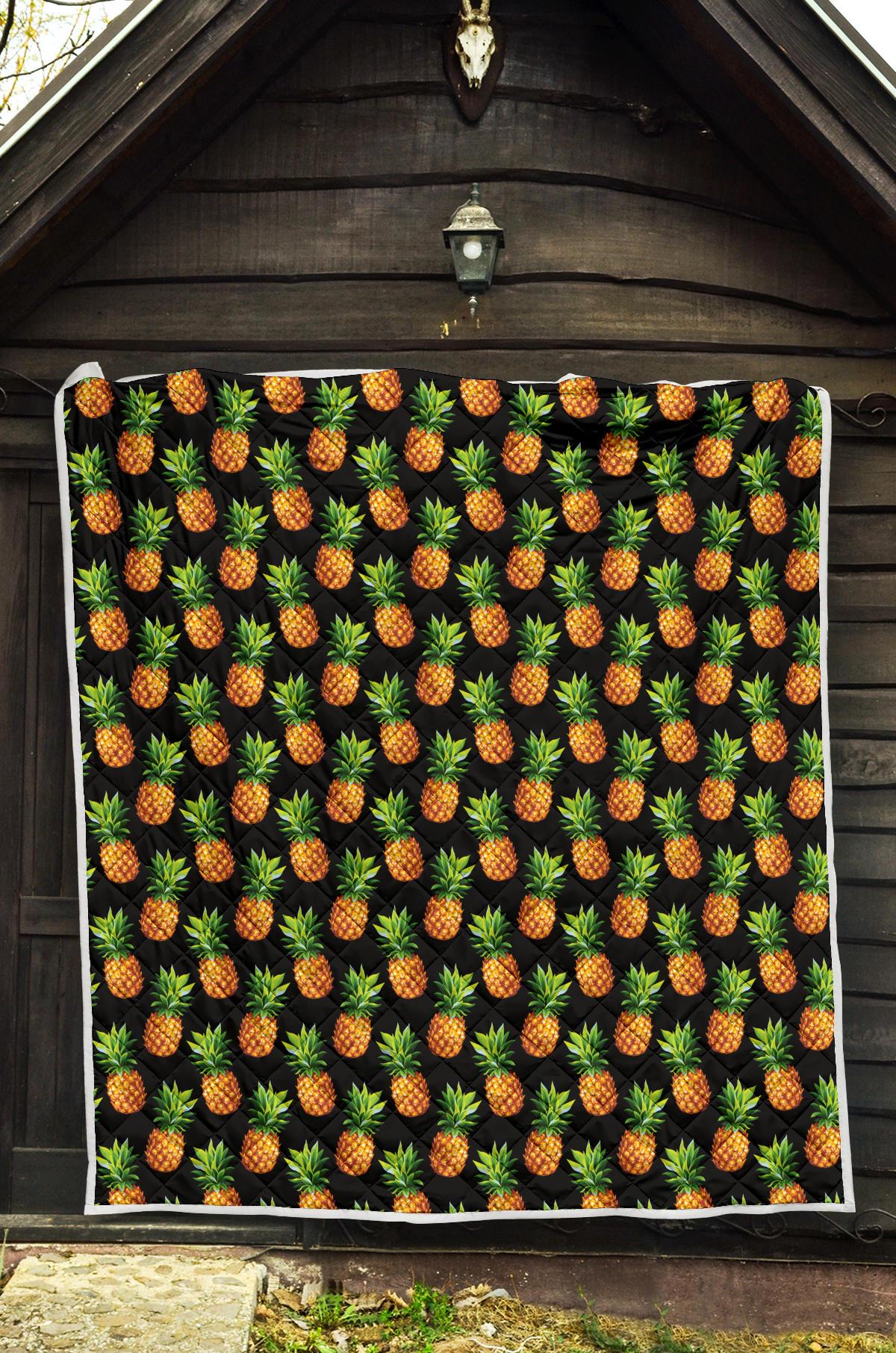 Pineapple Cute Print Design Pattern Premium Quilt-JTAMIGO.COM