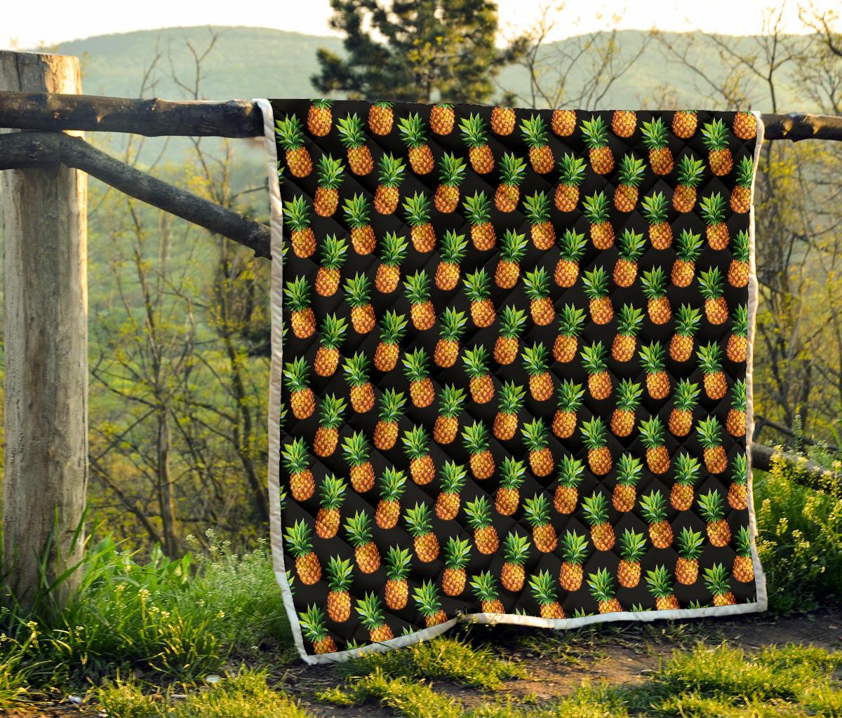 Pineapple Cute Print Design Pattern Premium Quilt-JTAMIGO.COM