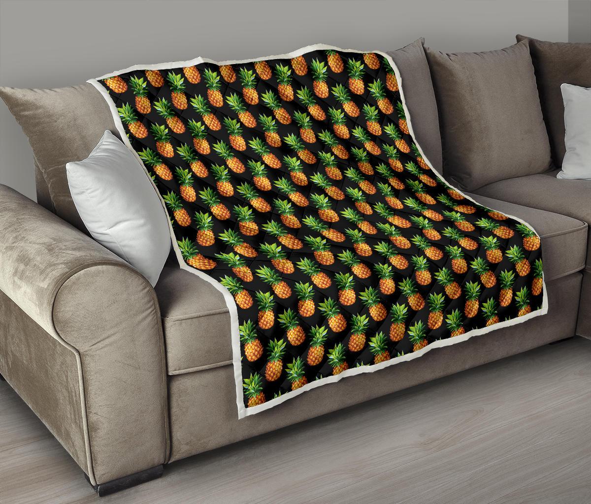 Pineapple Cute Print Design Pattern Premium Quilt-JTAMIGO.COM